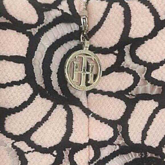 NWT TOMMY HILFIGER EMBROIDERED SHIFT DRESS Classy Career Day/Evening Size 12 - Picture 3 of 5